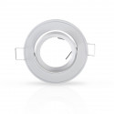 Support plafond Rond Inclinable Blanc Ø85 mm