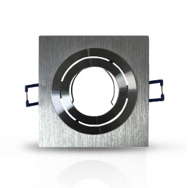 Support de spot carré aluminium Orientable 92x92 mm