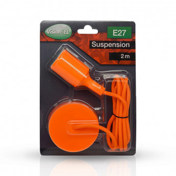 Suspension Douille Silicone E27 - Orange
