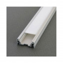 Profile Plat Aluminium Brut 2m pour bandeaux LED 14,4mm