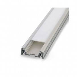 Profile Plat Aluminium Brut 2m pour bandeaux LED