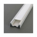 Profile Plat Aluminium Brut 1m pour bandeaux LED 14,4mm