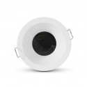 Support plafond BBC Rond Blanc Basse Luminance avec douille automatique Ø85 mm
