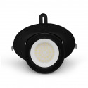 Spot LED Escargot Rond Inclinable et Orientable Noir 38W CCT