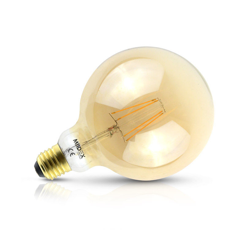 Ampoule LED filament E27 6W Ø12,5 cm