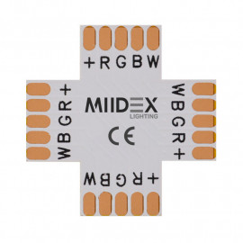 Connecteur X Bandeaux LED 12V / 24V 12mm RGB+W à souder