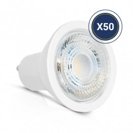 Ampoule LED GU10 Spot 6W Dimmable 3000K Pack de 50