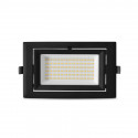 Spot LED Rectangulaire Inclinable Noir avec Alimentation Electronique 32/38W CCT GARANTIE 5 ANS