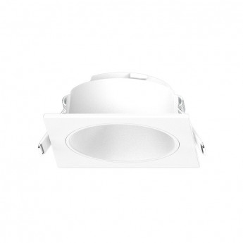Collerette basse luminance carrée/rond blanc/blanc pour spot ÉCLAT II
