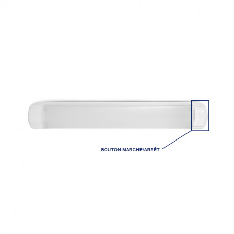 Réglette salle de bain EO S19 sans source lumineuse SSL blanc - L