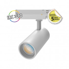 Spot LED sur Rail Blanc 15W CCT IRC90 GARANTIE 5 ANS