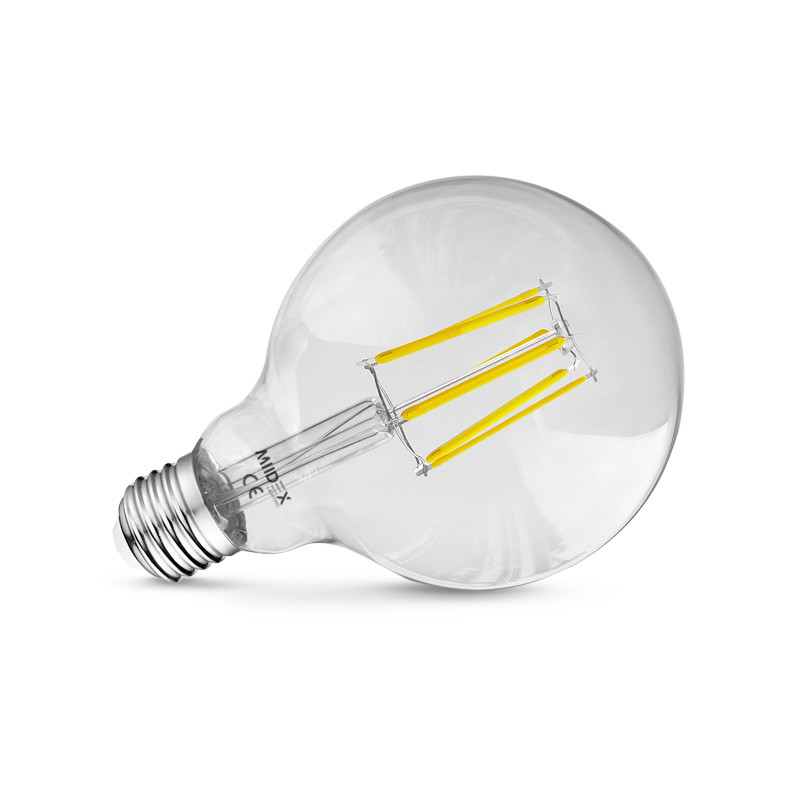 Ampoule LED E27 Globe 8W COB Filam.  Boutique Officielle Miidex Lighting®