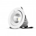 Spot LED Escargot Rond Inclinable et Orientable 20W 3000K IRC90