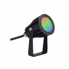 Projecteur Exterieur LED Noir 230V 6W RGB+Blanc IP65