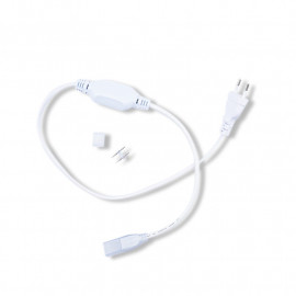 Câble alimentation + emb fin + connecteur pin male/male neon flex 27x15 mm